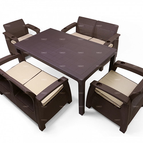 Комплект мебели Family TWEET на 6 персон с обеденным столом