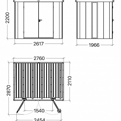 Металлический сарай Neo 3×2