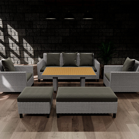 Комплект плетеной мебели MOKKA BELLA большой