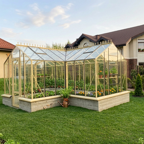 Теплица Botanik Т Standard с тамбуром и комплектом купейных дверей Ботаник