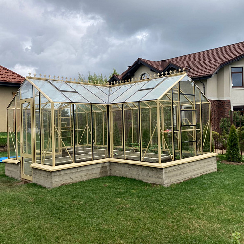 Теплица Botanik Т Standard с тамбуром и комплектом купейных дверей Ботаник