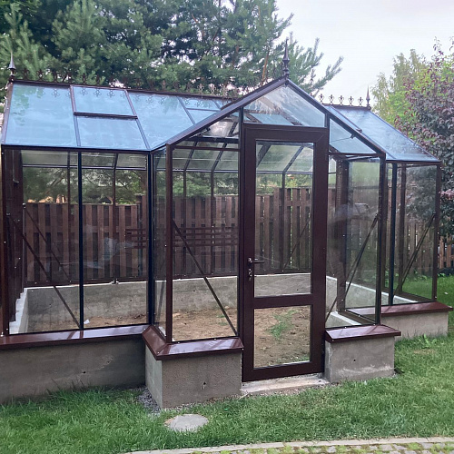 Теплица Botanik T Standard с минитамбуром и комплектом купейных дверей Ботаник