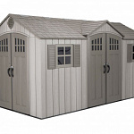 Сарай пластиковый WoodLook 15*8 DD