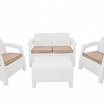 Комплект уличной мебели TWEET Terrace Set, белый, коричневый