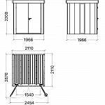 Металлический сарай Neo 2×2