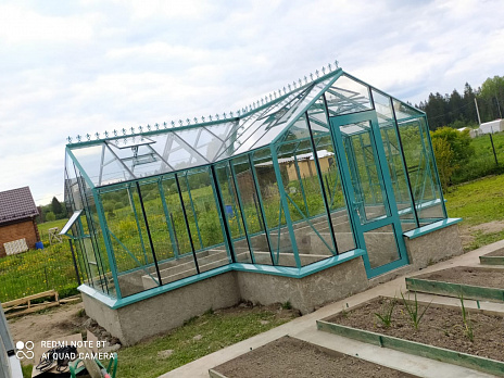 Теплица Botanik Т Standard с тамбуром и комплектом купейных дверей Ботаник