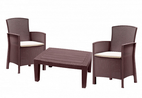 Комплект мебели Rosario Balcony Set, цвет коричневый