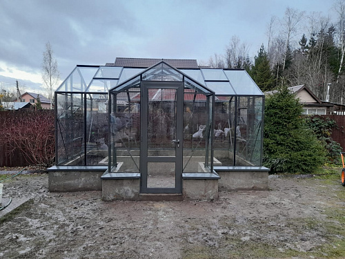 Теплица Botanik Т Maximum с минитамбуром и комплектом поворотных дверей Ботаник