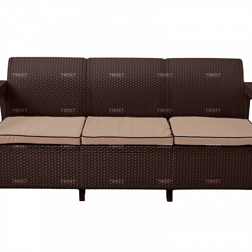 Мебель Tweet Диван 3-х местный, венге, белый