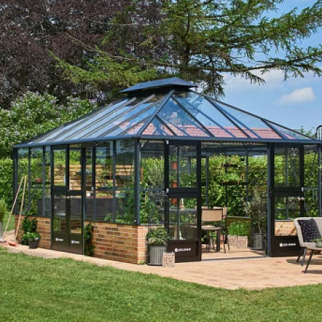 Теплица Juliana GRAND OASE 18,8 с высоким цоколем — антрацит ( Джулиана)
