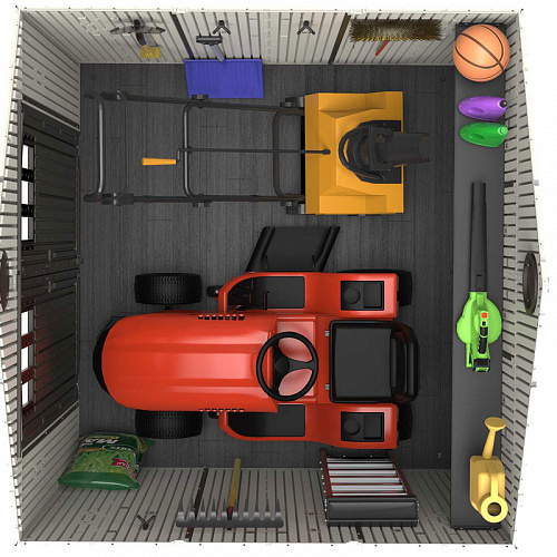 Сарай пластиковый WoodLook 8*7.5