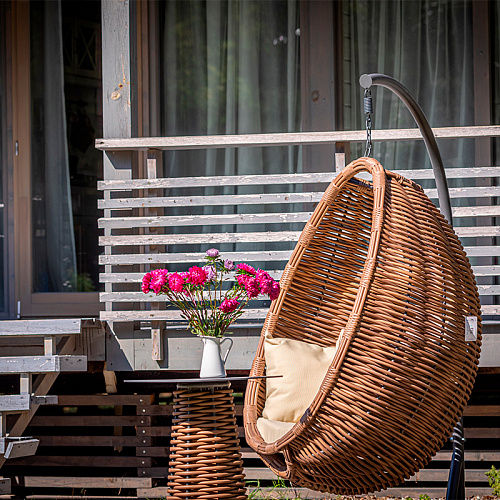 MOKKA MAJORCA подвесное кресло, цвет капучино, соломенный