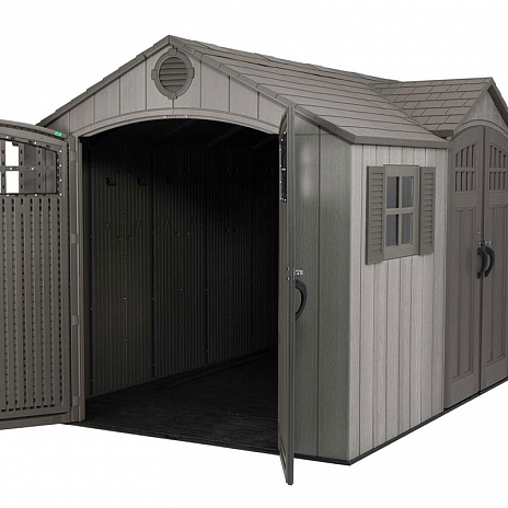 Сарай пластиковый WoodLook 15*8 DD