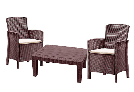 Комплект мебели Rosario Balcony Set, цвет коричневый