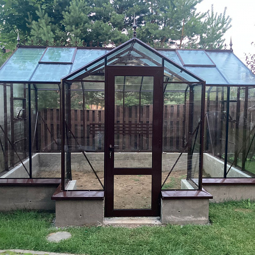 Теплица Botanik T Standard с минитамбуром и комплектом купейных дверей Ботаник