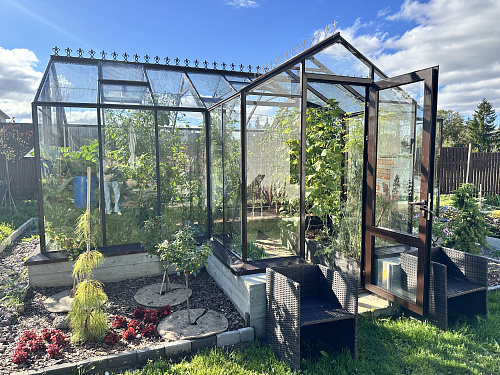 Теплица "botanik" с мини тамбуром 28м2