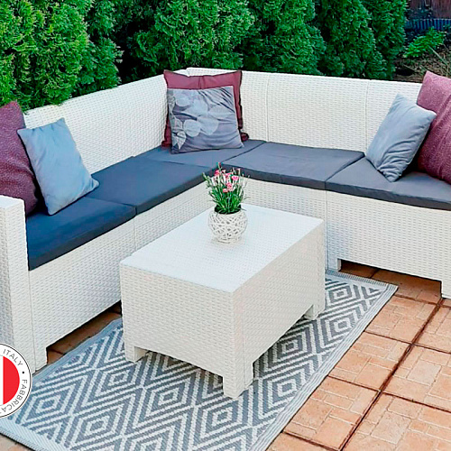 Комплект мебели NEBRASKA CORNER Set (углов. диван, столик), венге, белый