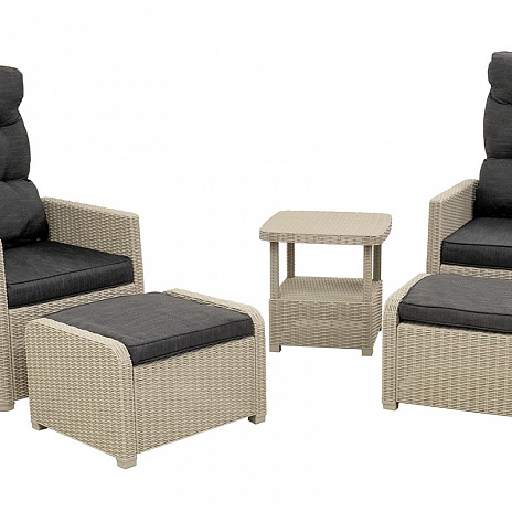 Комплект уличной мебели MANCHESTER OTTO SET 2, цвет серый, венге