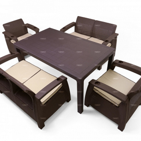 Комплект мебели Family TWEET на 6 персон с обеденным столом