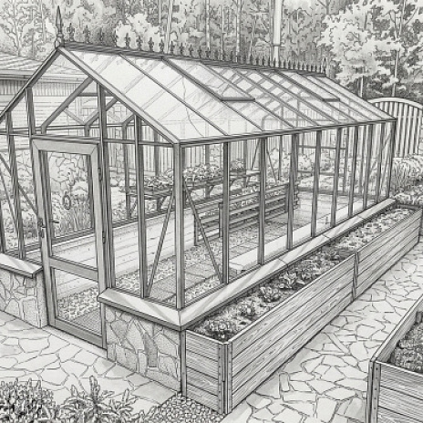 Теплица Пристенная ЭКОНИКА