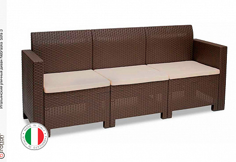 Комплект мебели NEBRASKA SOFA 3 (3х местный диван), венге, белый