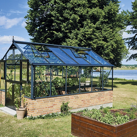 Теплица Juliana Premium 13.0 с высоким цоколем — антрацит ( Джулиана)