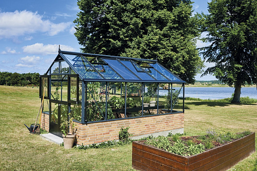 Теплица Juliana Premium 13.0 с высоким цоколем — антрацит ( Джулиана)