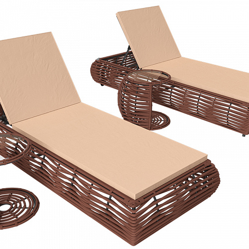 MOKKA MAJORCA Шезлонг, цвет капучино,соломенный