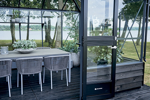 Теплица Juliana Premium 13.0 с высоким цоколем — антрацит ( Джулиана)