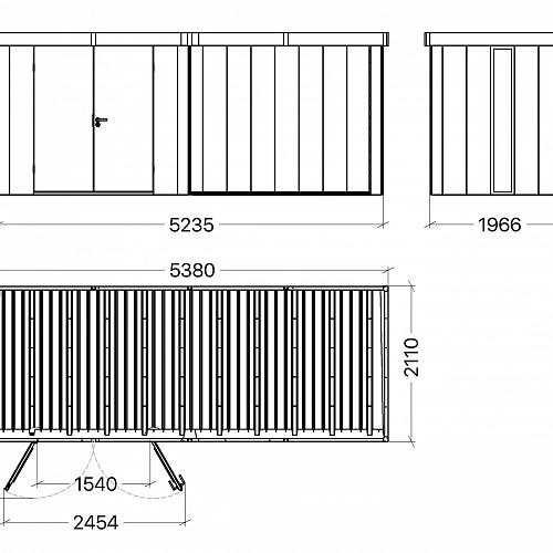 Металлический сарай Neo 6×2