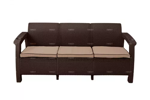 Мебель Tweet Диван 3-х местный, венге, белый